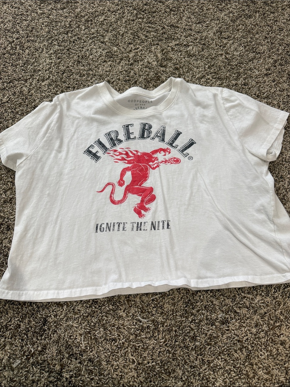 fireball cropped tee